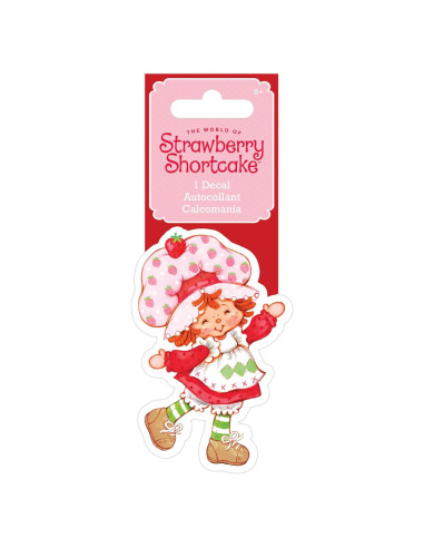 Calcomanía recortada en vinilo blanco Pastel de Fresa Trends International