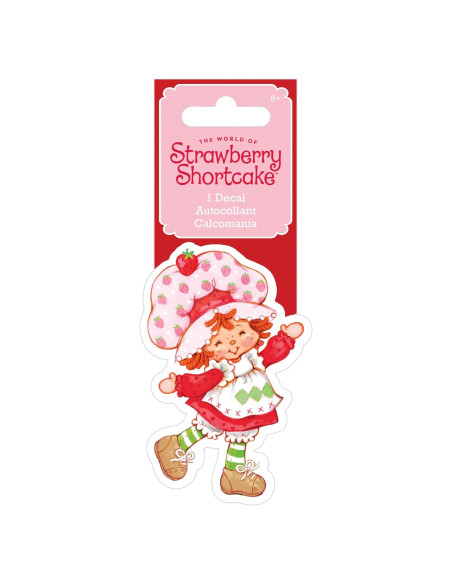 Calcomanía recortada en vinilo blanco Pastel de Fresa Trends International