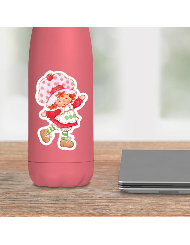 Calcomanía recortada en vinilo blanco Pastel de Fresa Trends International