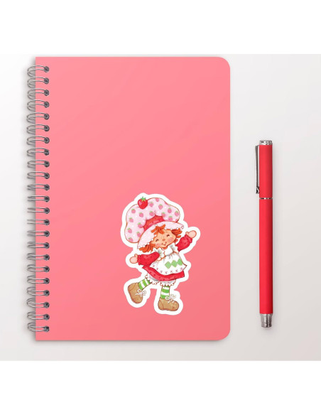 Calcomanía recortada en vinilo blanco Pastel de Fresa Trends International