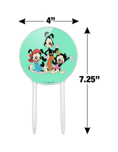 Adorno de Pastel Animaniacs Acrílico 18.42 cm Fiesta Cumpleaños 2