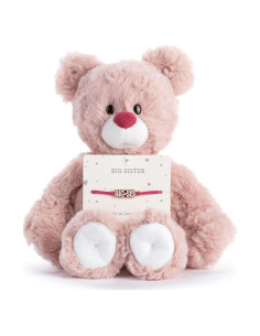 Set Oso de Peluche y Pulsera Hermana Mayor DEMDACO 20 cm