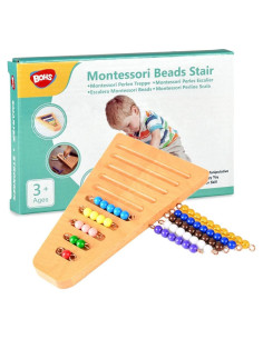 Escalera de Perlas Montessori BOHS - Juguete Educativo 1-19