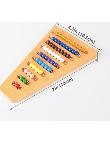 Escalera de Perlas Montessori BOHS - Juguete Educativo 1-19