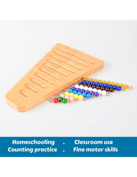 Escalera de Perlas Montessori BOHS - Juguete Educativo 1-19 Escalera de Perlas Montessori BOHS - Juguete Educativo 1-19