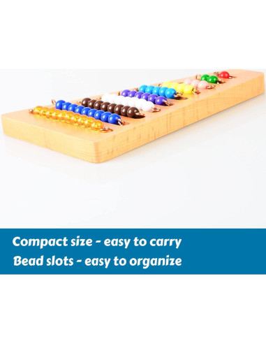 Escalera de Perlas Montessori BOHS - Juguete Educativo 1-19