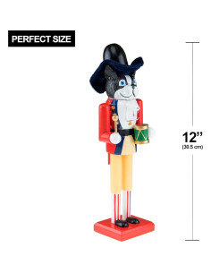 Cascanueces de Madera Clever Creations Perro Baterista 30.48 cm 2