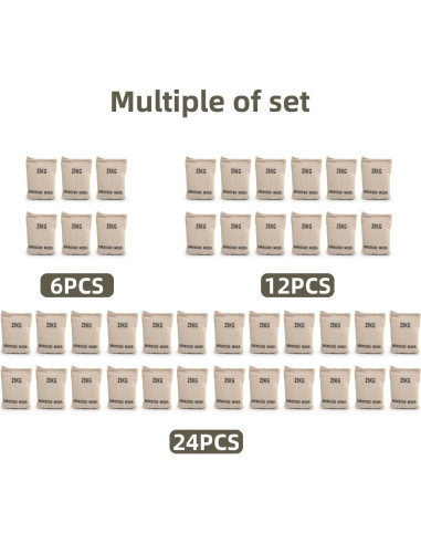 Juego de 6 Sacos de Arena Militares 1:16 DIRACCOS para Modelos RC