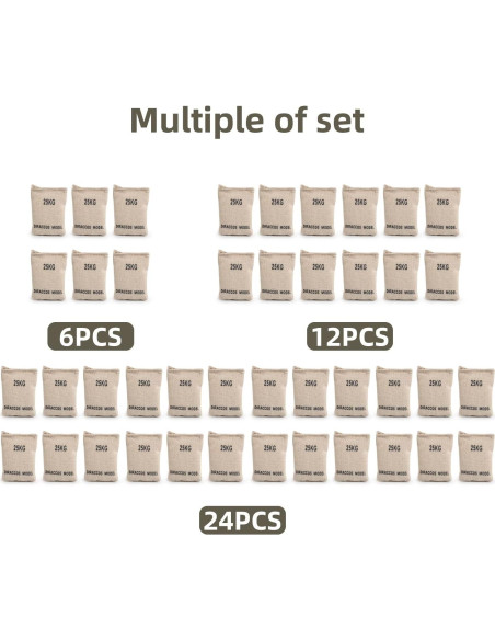 Juego de 6 Sacos de Arena Militares 1:16 DIRACCOS para Modelos RC