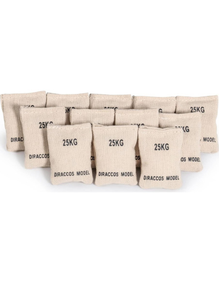 Juego de 6 Sacos de Arena Militares 1:16 DIRACCOS para Modelos RC