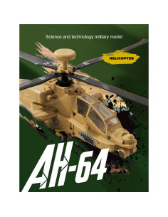 Set de Bloques de Construcción SEMKY Helicóptero AH-64 255 Piezas 2