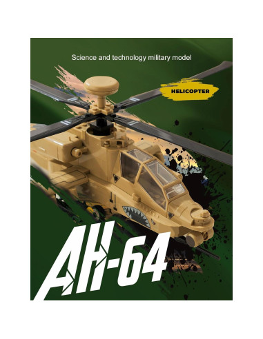 Set de Bloques de Construcción SEMKY Helicóptero AH-64 255 Piezas