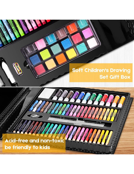 Kit de Arte iBayam 222 Piezas con Caballete y Suministros