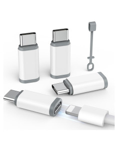 Paquete de 4 Adaptadores Lightning a USB-C ZOOAUX para iPhone 15/16