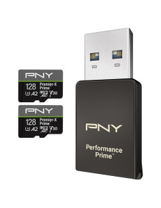 Kit PNY 128GB microSDXC U3 V30 A2 + Lector USB 3.2
