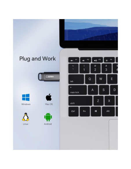 K&ZZ 5 Unidades Flash USB 3.0 32GB Multicolor Retráctil