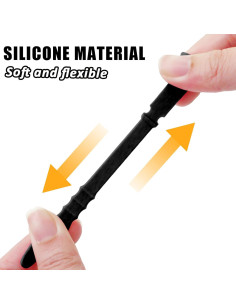 20 Sujetadores de Cable de Silicona Coufce 11.43 cm Negros 2