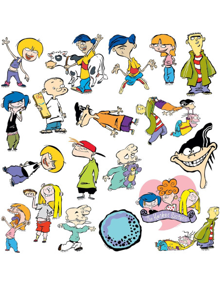 Stickers Deluxe Ed, Edd n Eddy - Paquete de 50 Vinilo Resistente