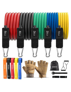 Bandas de Resistencia VEICK - Set de 5 Bandas Ajustables 68 kg