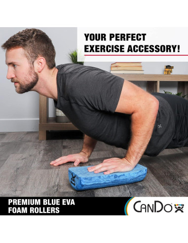 Rodillo de Espuma CanDo EVA Semi-Circular 15x30 cm para Masaje