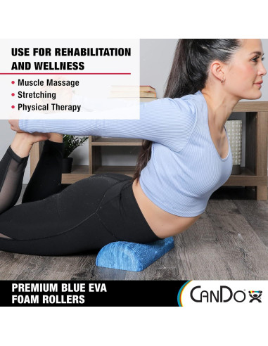 Rodillo de Espuma CanDo EVA Semi-Circular 15x30 cm para Masaje
