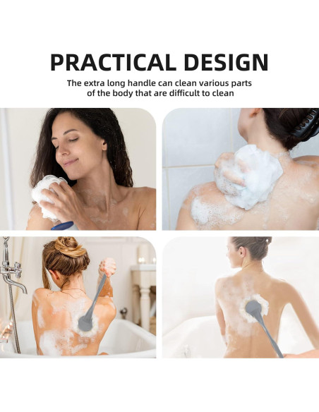 Esponja de Ducha Loofah BTideas 52 cm Mango Desmontable