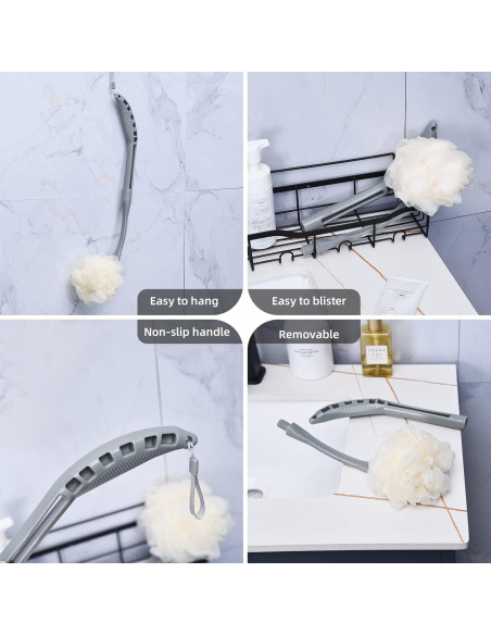 Esponja de Ducha Loofah BTideas 52 cm Mango Desmontable