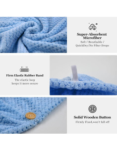 Toalla de Baño Microfibra TOCOHO 139.7x76.2cm Azul Humo 2