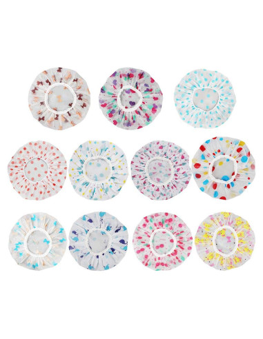 11 Gorras de Ducha Impermeables Reutilizables Aniann