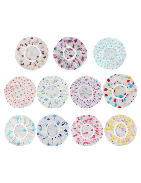 11 Gorras de Ducha Impermeables Reutilizables Aniann