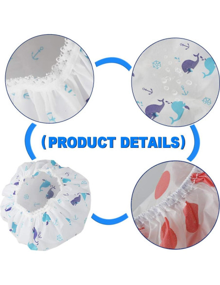 11 Gorras de Ducha Impermeables Reutilizables Aniann