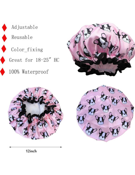 Gorro de Ducha Reutilizable Quanchen Impermeable 30 cm