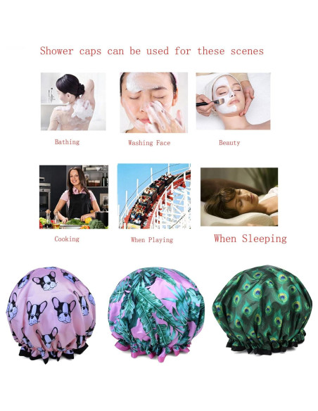 Gorro de Ducha Reutilizable Quanchen Impermeable 30 cm