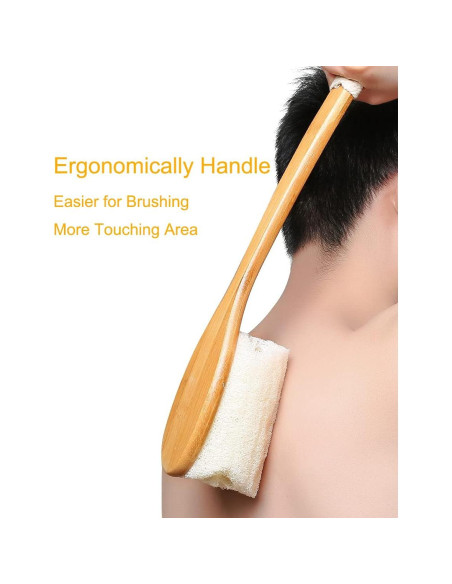 Cepillo de Espalda Leotruny Lufa Natural 43.18 cm Paquete de 2