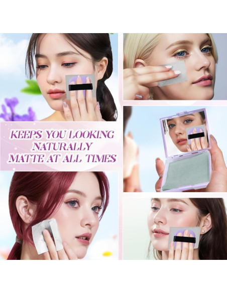 BOROLA Papel Absorbente de Aceite de Carbón de Bambú 100 Hojas