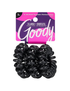Bandas de Gel Goody 3 Coils Negros para Cabello Grueso