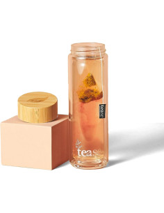 Taza Infusora Tease Tea 450ml - Vidrio y Bambú, Campanilla 2