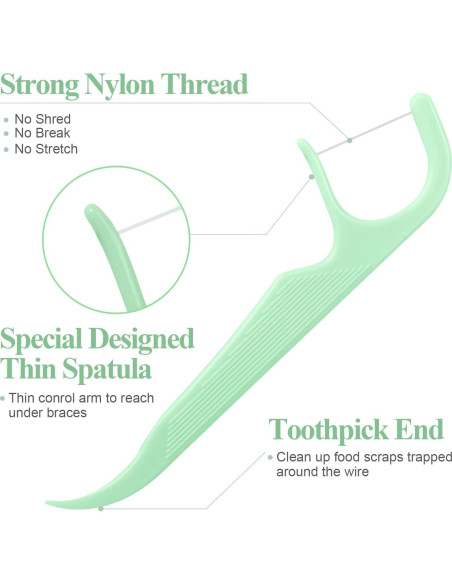 Hilos Dentales Ortodónticos Lakeyface 300 Cuentas para Brackets
