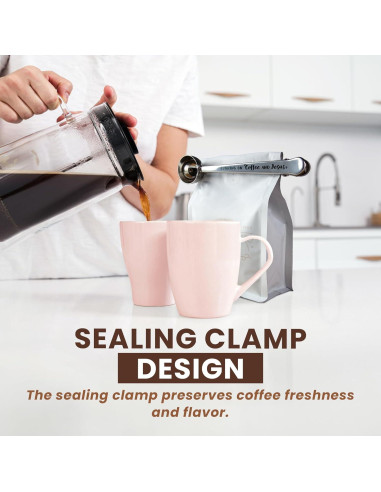 Cucharón de Café Inoxidable con Clip Logos Trading Post