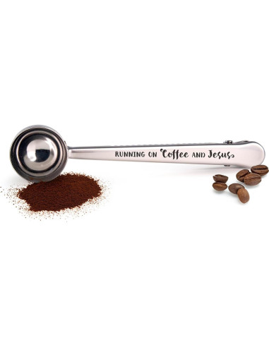 Cucharón de Café Inoxidable con Clip Logos Trading Post