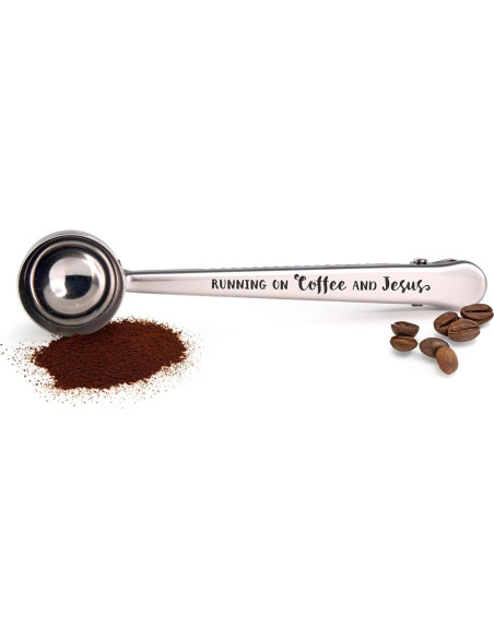 Cucharón de Café Inoxidable con Clip Logos Trading Post