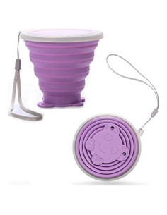 Taza de Viaje Plegable YAPROMO 270ml Silicona Aislante