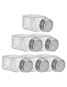 Tarros de Especias de Vidrio PRETYZOOM 6 Piezas 9x3.5cm