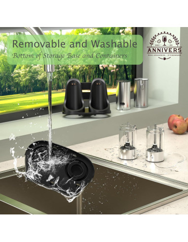 Juego de Molinillos Eléctricos de Sal y Pimienta ANNIVERS 95ml