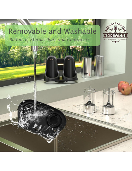 Juego de Molinillos Eléctricos de Sal y Pimienta ANNIVERS 95ml