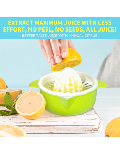 Exprimidor Manual de Cítricos SusuBee Verde 250ml 2