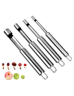 Juego de 4 Descorazonadores SvaTao de Acero Inoxidable