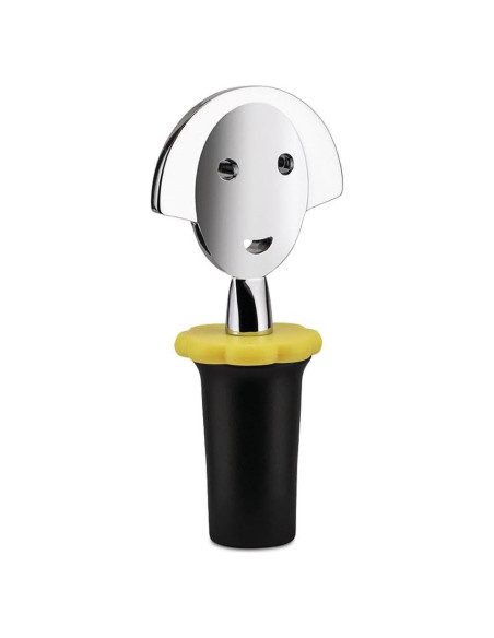 Tapón de Botella Alessi Anna G. Negro Cilíndrico 5.08 cm