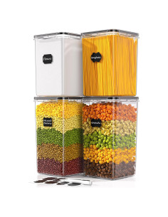 4 Contenedores de Almacenamiento Herméticos KEMETHY 5.4L y 6.8L