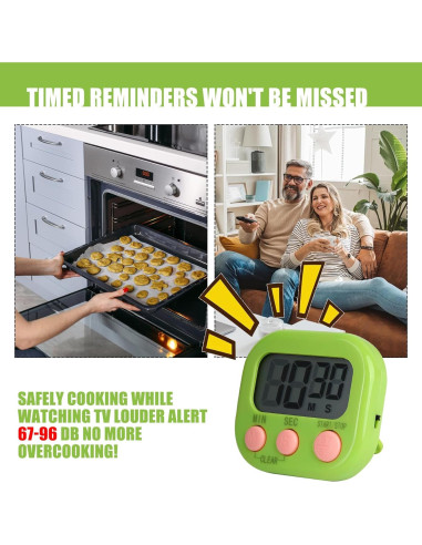 Paquete de 6 Temporizadores Digitales Magnéticos Saooumean